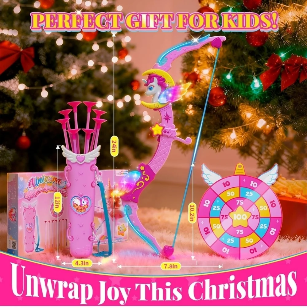 Pink Bow and Arrow Set for Kids